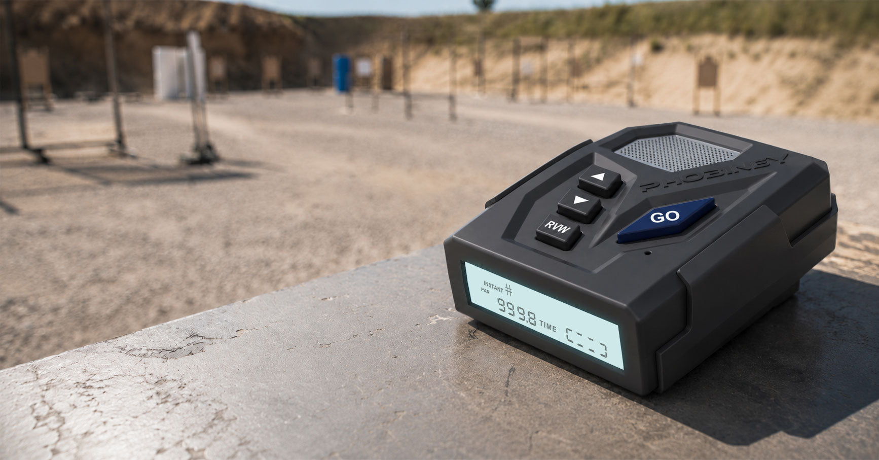 Backlit LCD shot timer for range training