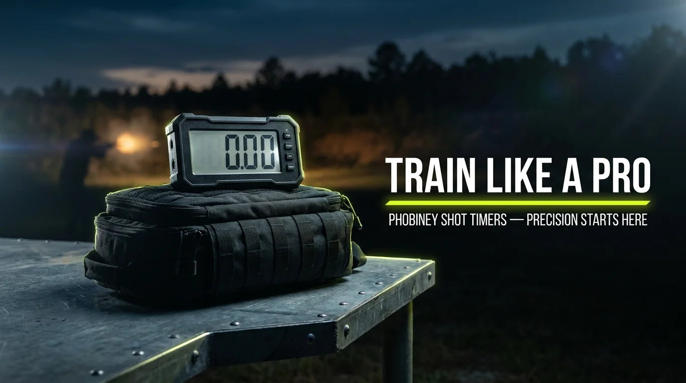 PHOBINEY Shot Timer Hero Banner - Train Like a Pro